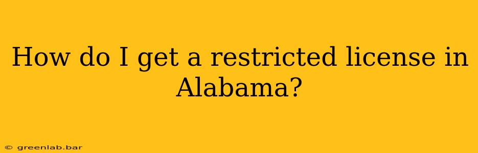 How do I get a restricted license in Alabama?