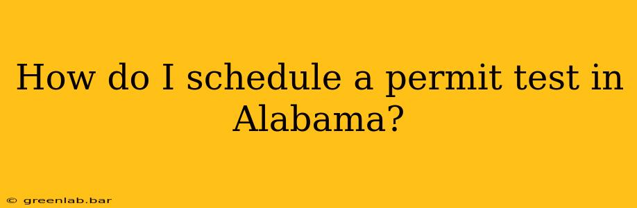 How do I schedule a permit test in Alabama?