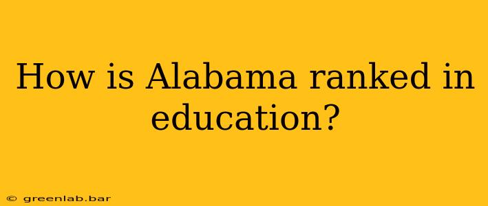 How is Alabama ranked in education?