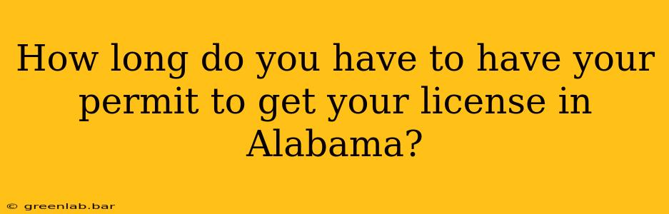 How long do you have to have your permit to get your license in Alabama?