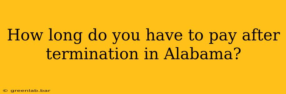 How long do you have to pay after termination in Alabama?