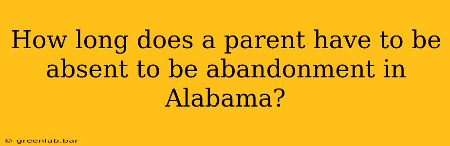 How long does a parent have to be absent to be abandonment in Alabama?