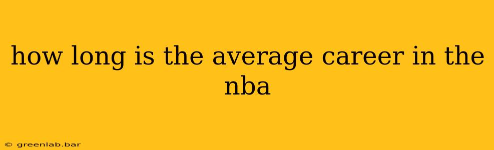 how long is the average career in the nba