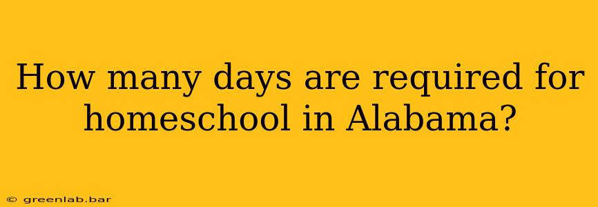 How many days are required for homeschool in Alabama?