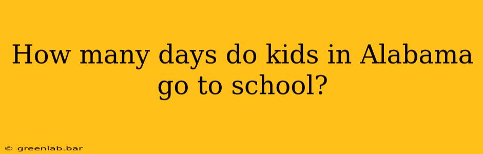 How many days do kids in Alabama go to school?