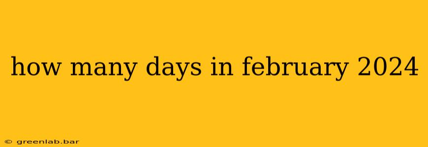 how many days in february 2024