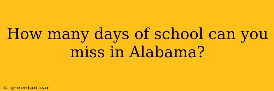 How many days of school can you miss in Alabama?