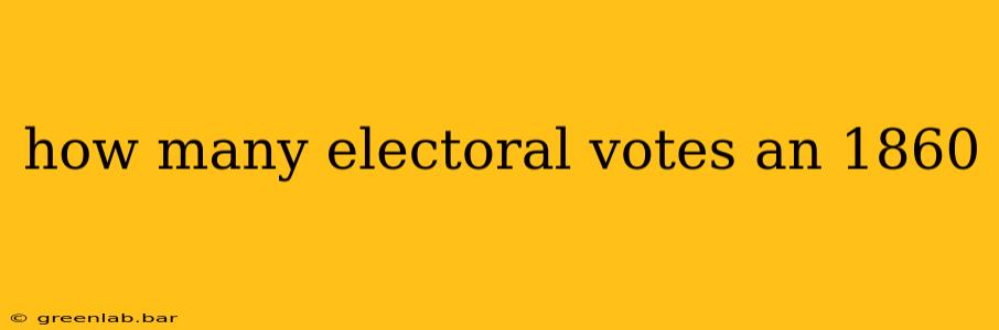 how many electoral votes an 1860