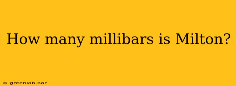 How many millibars is Milton?