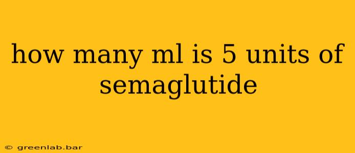 how many ml is 5 units of semaglutide