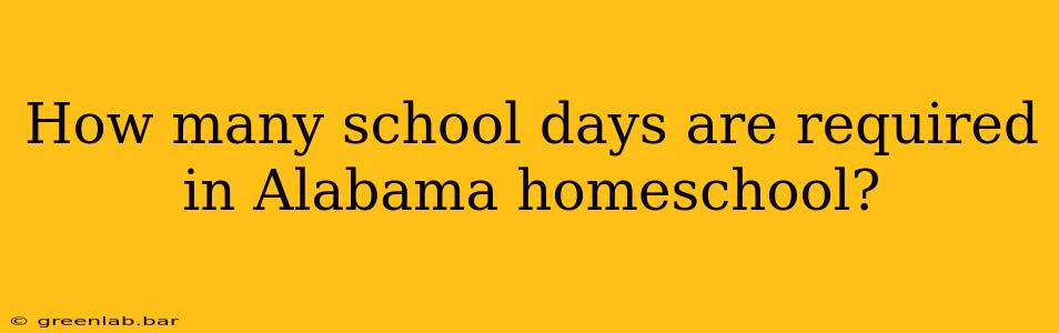 How many school days are required in Alabama homeschool?