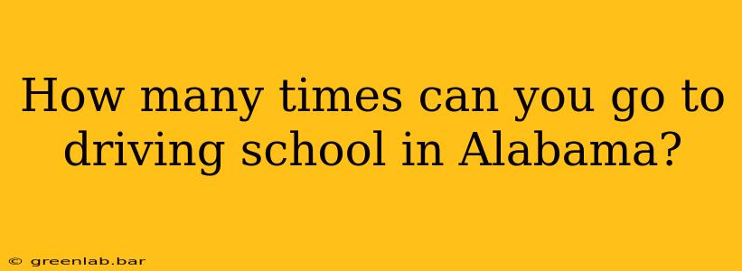 How many times can you go to driving school in Alabama?