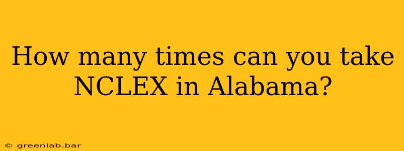 How many times can you take NCLEX in Alabama?