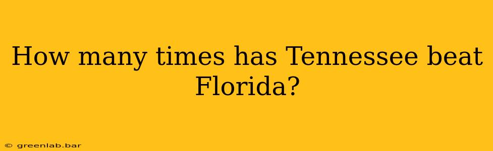 How many times has Tennessee beat Florida?