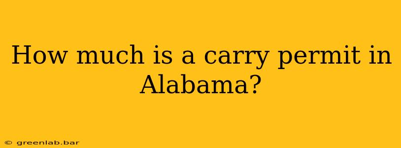 How much is a carry permit in Alabama?