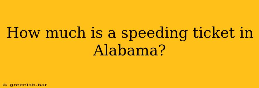 How much is a speeding ticket in Alabama?