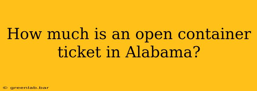 How much is an open container ticket in Alabama?