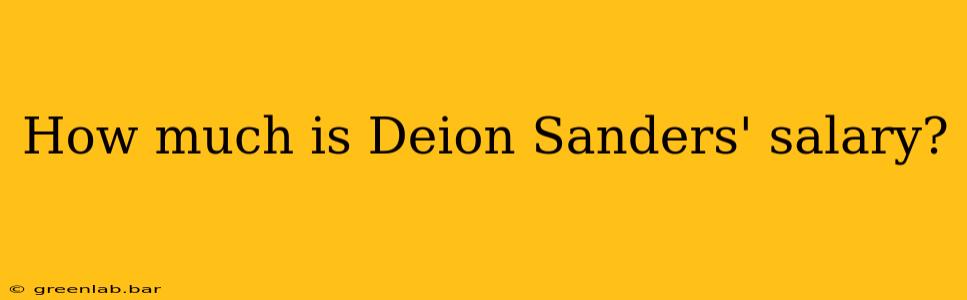 How much is Deion Sanders' salary?