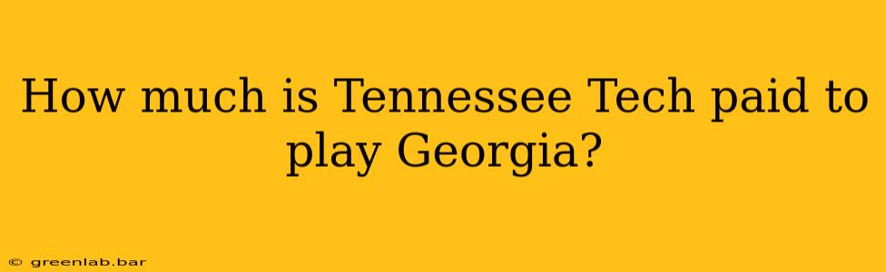 How much is Tennessee Tech paid to play Georgia?