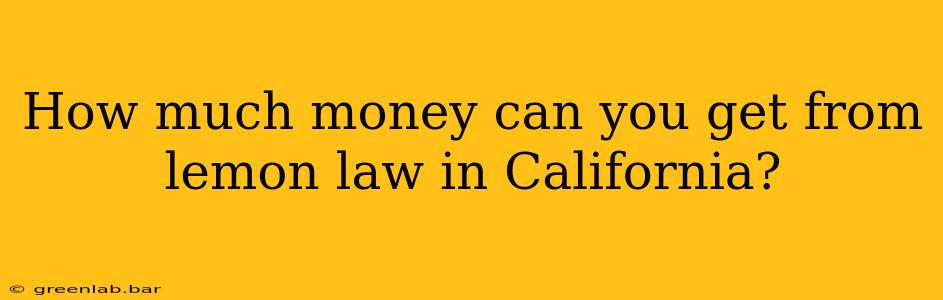 How much money can you get from lemon law in California?