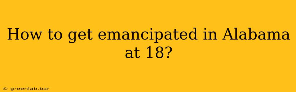 How to get emancipated in Alabama at 18?