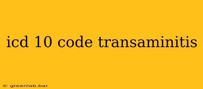 icd 10 code transaminitis