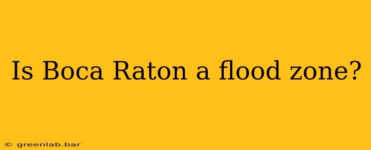 Is Boca Raton a flood zone?