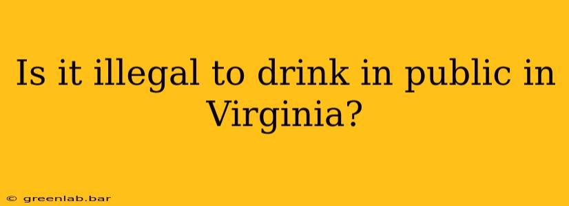 Is it illegal to drink in public in Virginia?