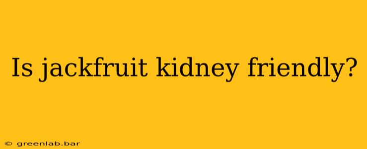 Is jackfruit kidney friendly?