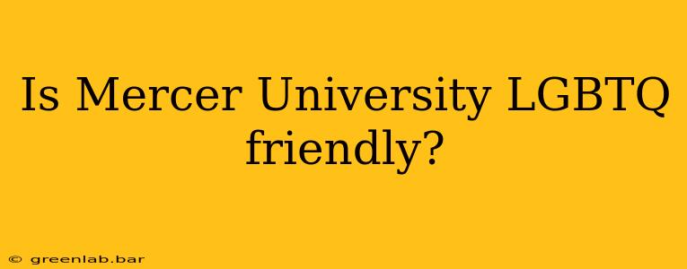 Is Mercer University LGBTQ friendly?