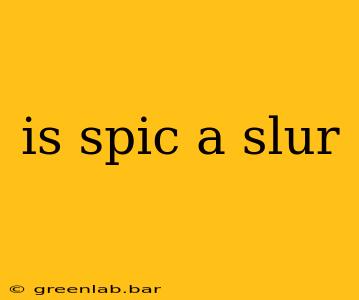 is spic a slur