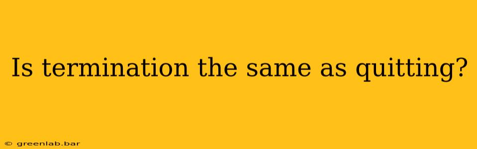 Is termination the same as quitting?