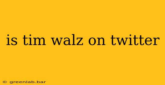 is tim walz on twitter