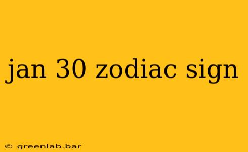 jan 30 zodiac sign