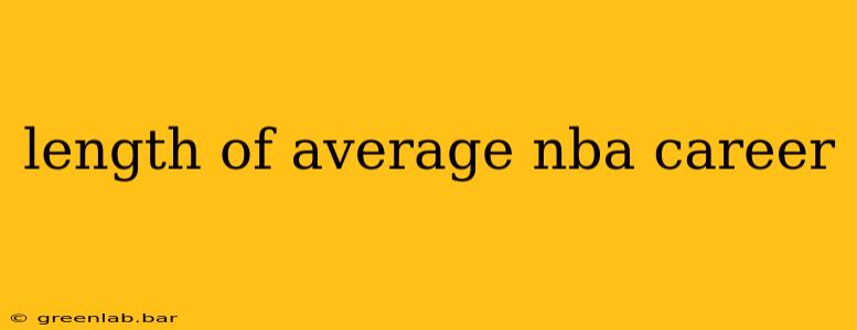 length of average nba career