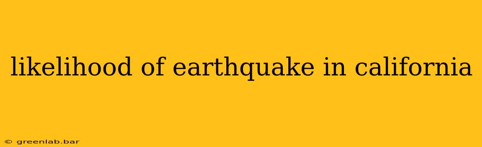 likelihood of earthquake in california