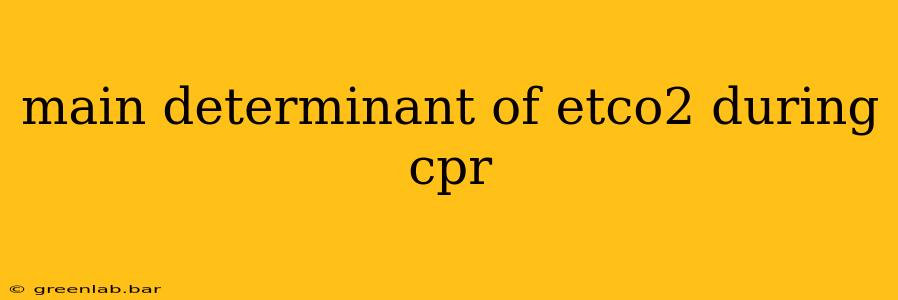 main determinant of etco2 during cpr