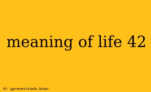 meaning of life 42