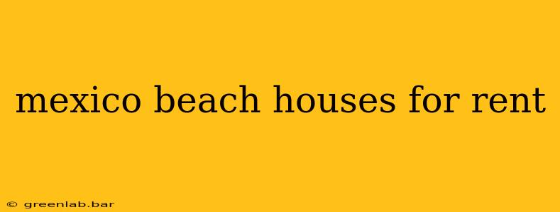 mexico beach houses for rent