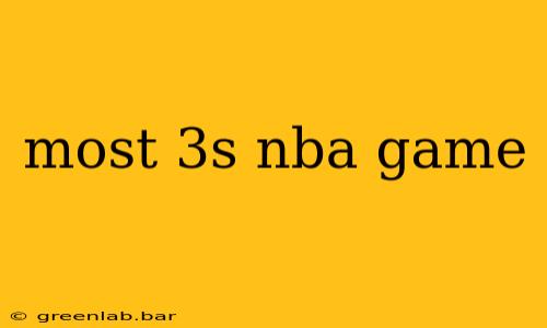 most 3s nba game