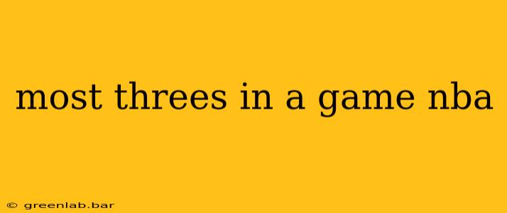 most threes in a game nba