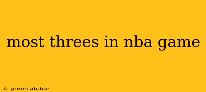 most threes in nba game