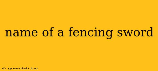 name of a fencing sword