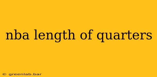 nba length of quarters