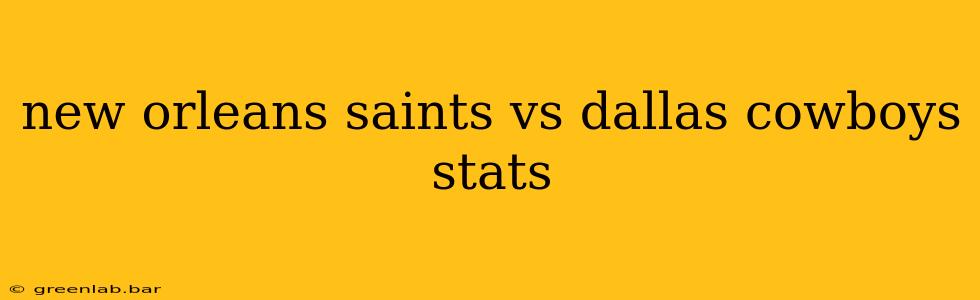 new orleans saints vs dallas cowboys stats