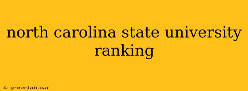 north carolina state university ranking