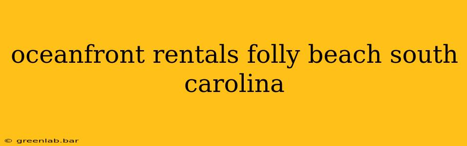 oceanfront rentals folly beach south carolina