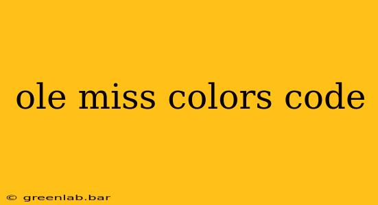 ole miss colors code