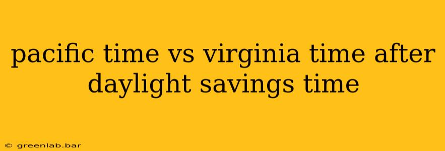 pacific time vs virginia time after daylight savings time