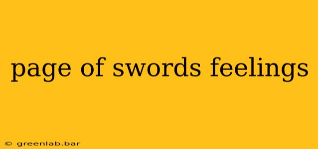 page of swords feelings